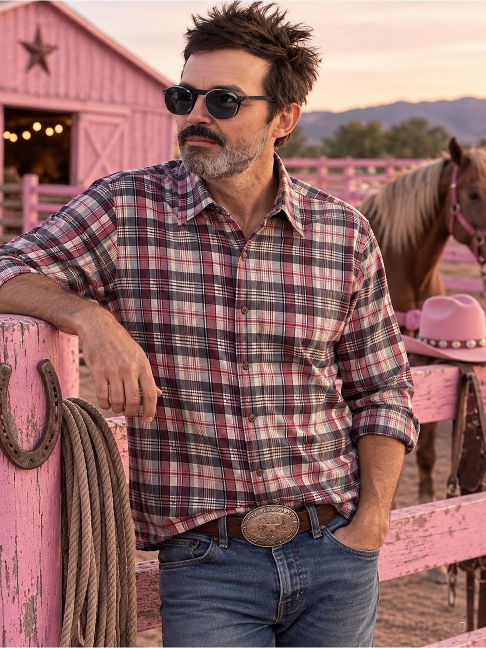 Marine Layer cotton plaid shirt - lightly worn out of a non-smoking home